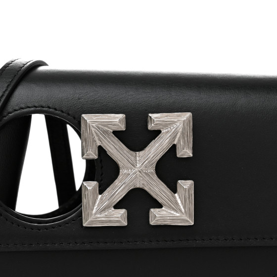 OFF WHITE 0.7 jitney bag ショルダーバッグ White Jitney 0.7 Quote Shoulder Bag in DUST - BLACK for