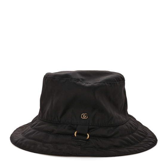 GUCCI Canvas Nylon Monogram Reversible Self-Tie Bucket Hat