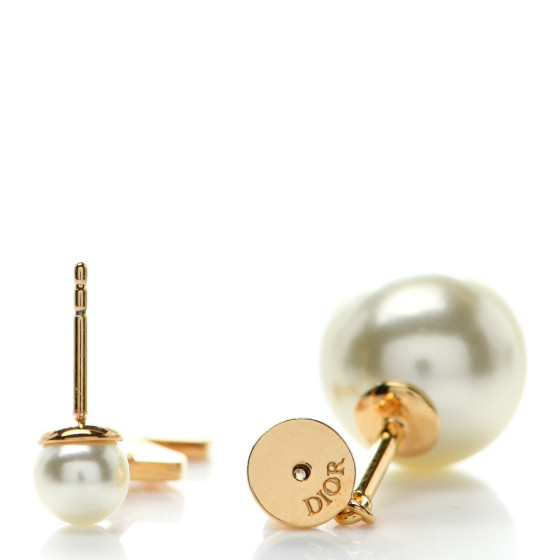 CHRISTIAN DIOR Pearl My ABCDior Z Tribale Earring Gold