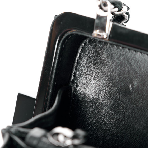 パーツ CHANEL MENS CHANEL Plexiglass Barcode Boy Brick Lego Clutch Black