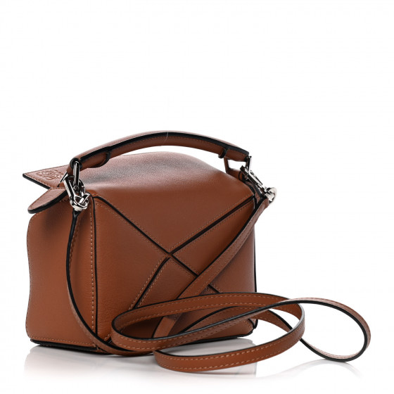 LOEWE Calfskin Mini Puzzle Bag Tan 895374 | FASHIONPHILE