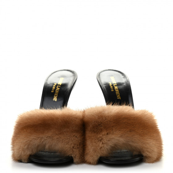 サンダル Saint Laurent Ivory shearling slippers Fur slippers Saint Laurent for women - buy in the official