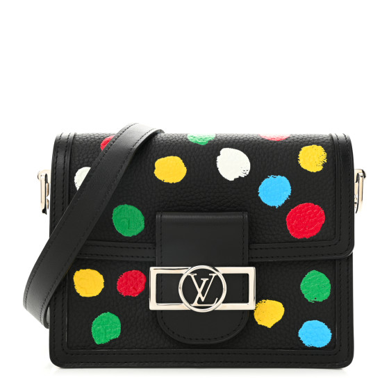 LOUIS VUITTON LV X YK Taurillon Dots Dauphine Mini Black