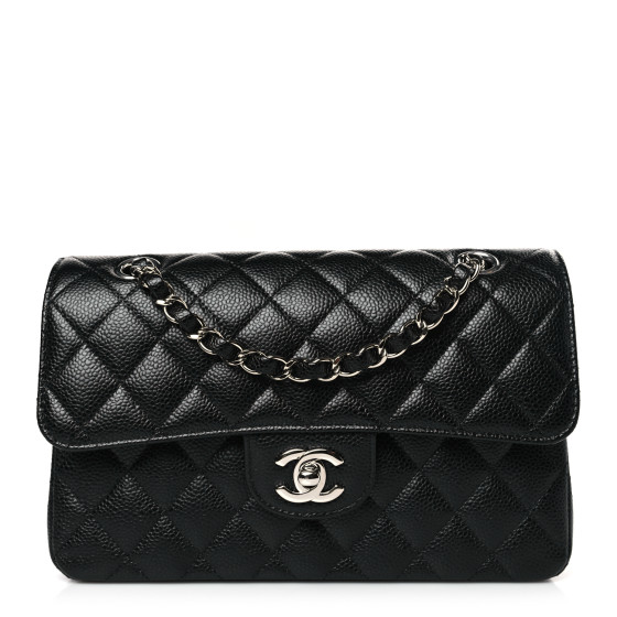 CHANEL Caviar Quilted Small Double Flap Black