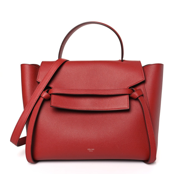 CELINE Grained Calfskin Mini Belt Bag Rust