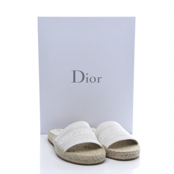 Christian Dior ホワイトサンダル 35 Dior ディオール DIORACT サンダル レディース35ハーフ 約22.5cm