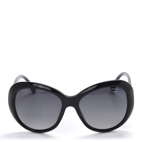 CHANEL CC Pearl Polarized Sunglasses 5302-H Black 599142