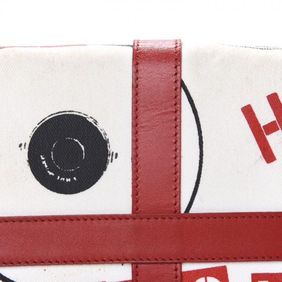 CHRISTIAN DIOR Canvas Hardcore Pierced Boston Black Red