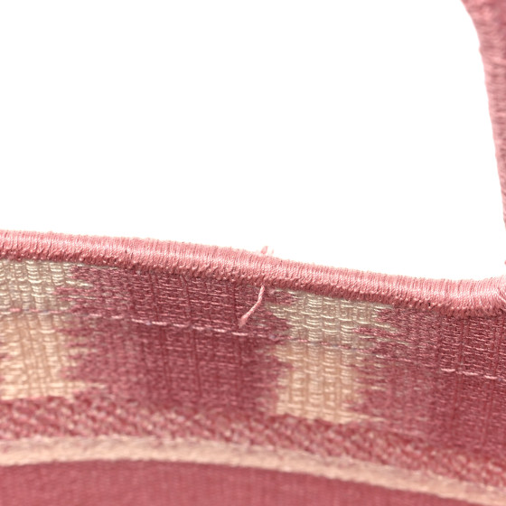 CHRISTIAN DIOR Canvas Embroidered Mini Striped Book Tote