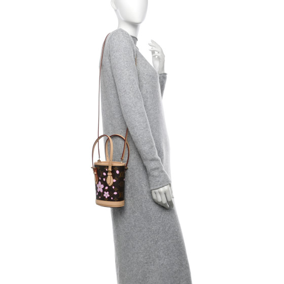 LOUIS VUITTON LV X TM Monogram Cherry Blossom Nano Bucket