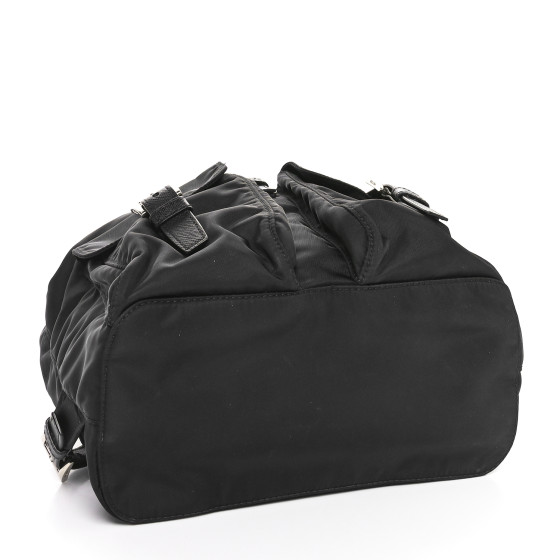 PRADA Tessuto Nylon Saffiano Small Backpack Black 1641775