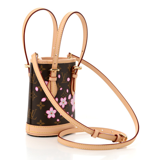限定コラボ【LOUIS VUITTON × 村上隆】Nano Bucket Sakurabrown LOUIS VUITTON LV X TM Monogram Cherry Blossom Nano Bucket