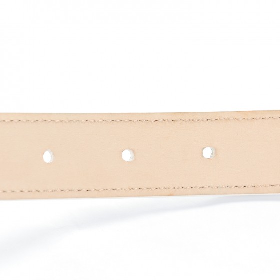 LOUIS VUITTON Monogram Multicolor Mini 25mm Belt 90 36 White