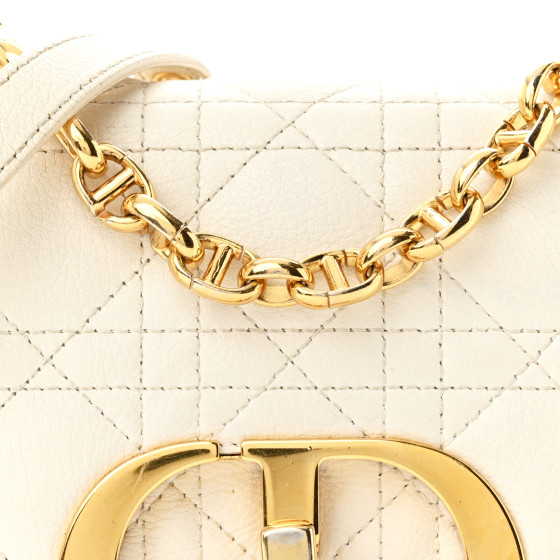 Christian Dior Calfskin Cannage Small Caro Bag Ivory image 8 of 12