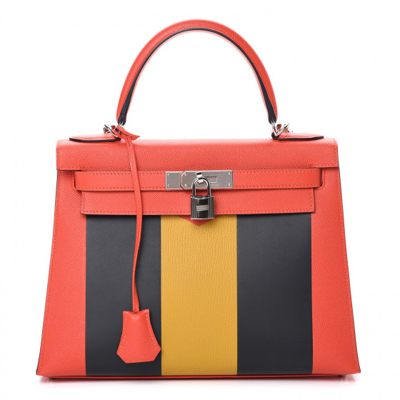 入手困難◆送料込【HERMES】BirdyCharm EpsomOstrich MysoreMilo HERMES Chevre Mysore Kelly Sellier 28 Vermillion 652042