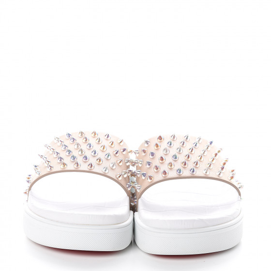 CHRISTIAN LOUBOUTIN Calfskin Donna Studded Pool Fun Platform