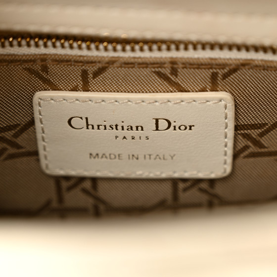 CHRISTIAN DIOR Lambskin Cannage Small My ABCDior Lady Dior