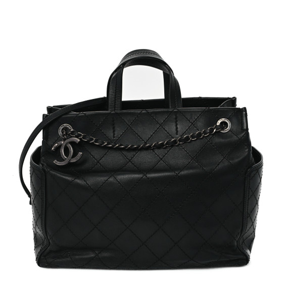 CHANEL 黒 ベルベット トートバッグ CHANEL シャネル トートバッグ ニュートラベルライントートMM