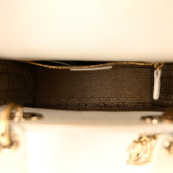 CHRISTIAN DIOR Lambskin Cannage Small My ABCDior Lady Dior