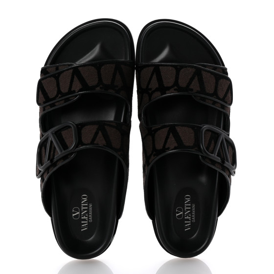 VALENTINO GARAVANI Toile Iconographe Vlogo Mens Double Strap