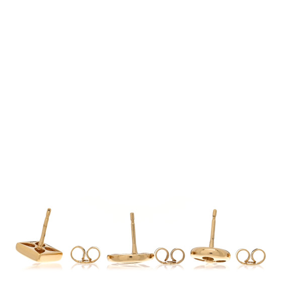 LOUIS VUITTON Metal Crazy In Lock Earrings Set Gold 1667286