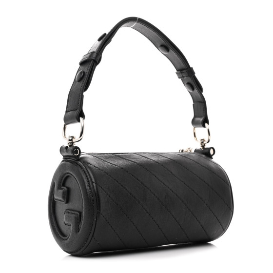 【GUCCI】SAKAI Blondie Diagonal Stitch Shoulder Bag Black GUCCI Sakai Be Green Calfskin Diagonal Stitched Mini Blondie