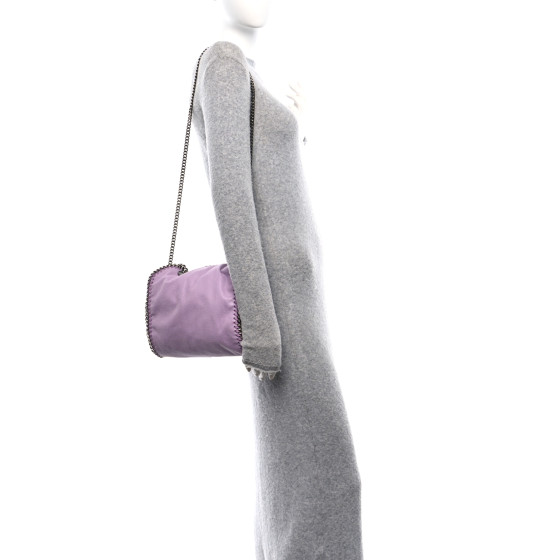 ハンドバッグ Stella Mccartney Grape Shaggy Deer Mini Falabella Handbag STELLA MCCARTNEY Shaggy Deer Mini Falabella Fold Over Tote
