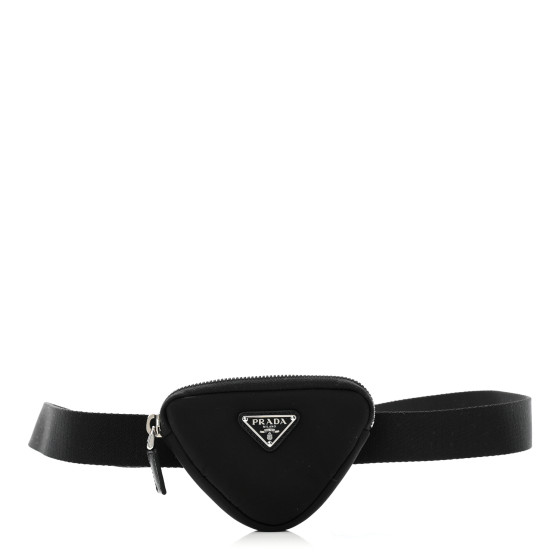 PRADA Re-Nylon Belt With Triangle Pouch 85 34 Black 1660057