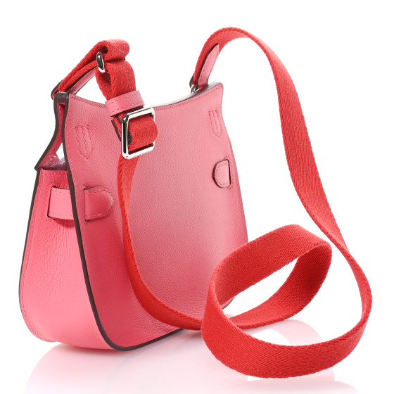 HERMES Evercolor Mini Jypsiere Rose Azalee Rouge Pivoine