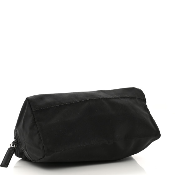 PRADA Nylon Vela Cosmetic Pouch Black 1661314 | FASHIONPHILE