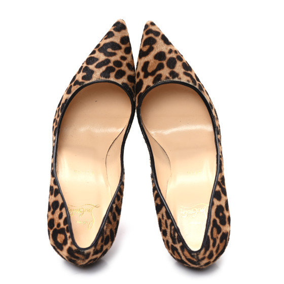 CHRISTIAN LOUBOUTIN Pony Hair So Kate 120 Pumps 39.5 Leopard