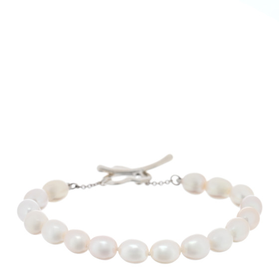 TIFFANY Sterling Silver Cultured Pearl Elsa Peretti Open