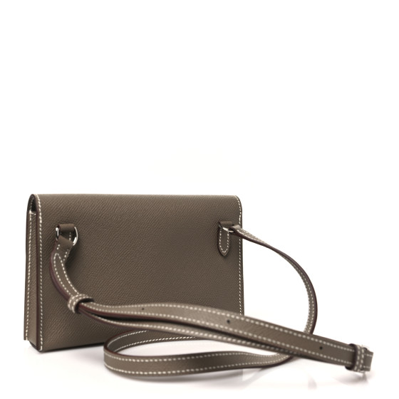 HERMES Epsom Hermesnap Wallet Etoupe 1658192 | FASHIONPHILE