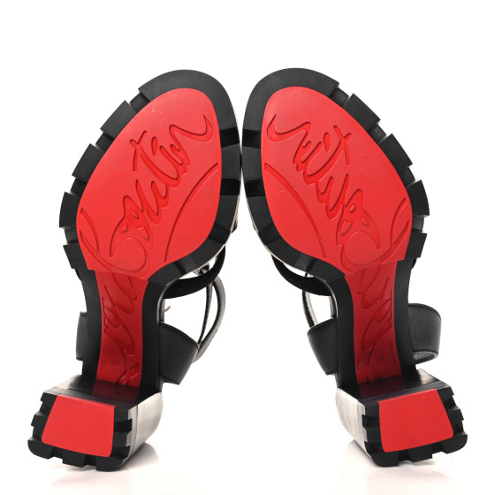 CHRISTIAN LOUBOUTIN Calfskin Crocodile Embossed Suede