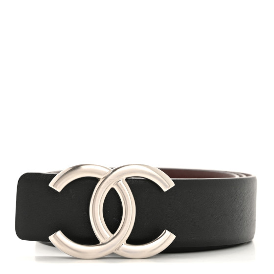 洗練を極める一本【CHANEL】Calfskin Belt Black Burgundy CHANEL Calfskin CC Reversible Belt 75 30 Black Burgundy