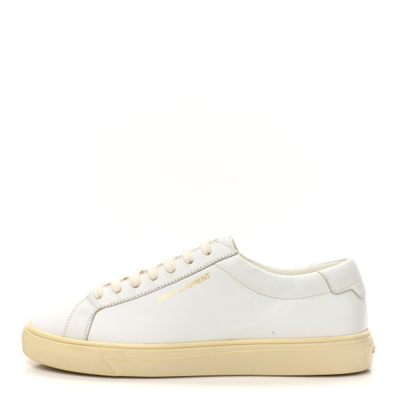 【関税＆送料込み】Saint Laurent Andy Low Top Sneakers YSL Saint Laurent Andy Low Top Leather Sneakers COA 36.5 IT