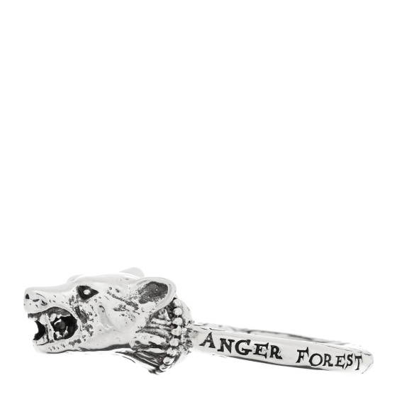 ミケーレ期 GUCCI anger forest リング GUCCI Sterling Silver Anger Forest Wolf Head Ring 49 5
