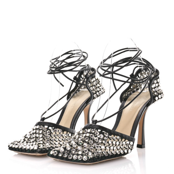 BOTTEGA VENETA Mesh Nappa Crystal Embellished Sparkle