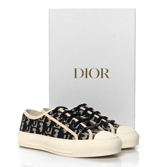 CHRISTIAN DIOR Canvas Oblique Walk'N'Dior Low Top Sneakers