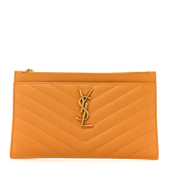 【関税＆送料込み】Saint Laurent Pcc(345Y)Mo Grain De Poudr SAINT LAURENT Grain De Poudre Chevron Monogram Monochrome