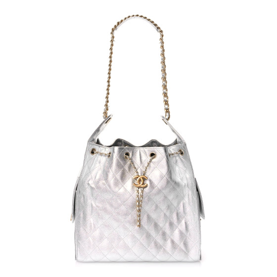 CHANEL Metallic Caviar Quilted Medium Chanel 25 Handbag