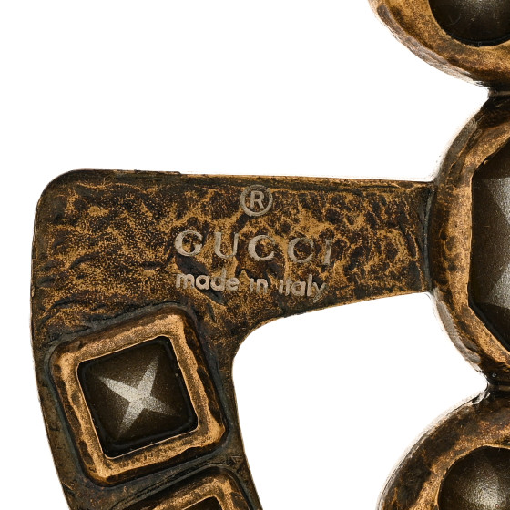 GUCCI クリスタル付き メタル ダブルG ブローチ クリスタル付き メタル ダブルG ブローチ クリスタル | GUCCI公式