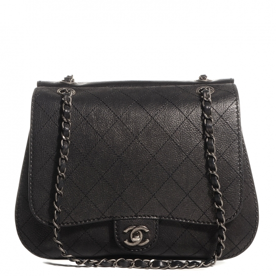 CHANEL Calfskin Coco Twin Large Flap Black 83685 | FASHIONPHILE