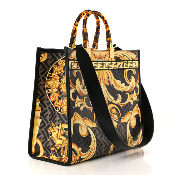 トートバッグ Golden  Golden  Bags.. Black Gioia Bag in black boarded leather with gold details