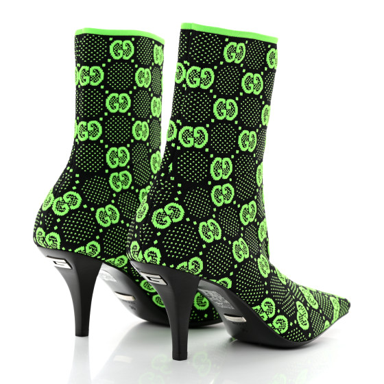 【GUCCI】 GG Knit Ankle Boots Gucci Technical Jersey Knit GG Monogram Square G Ankle Boots