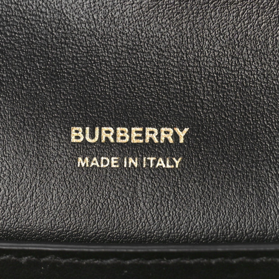BURBERRY Calfskin Sequin Check Embellished TB Lola Chain