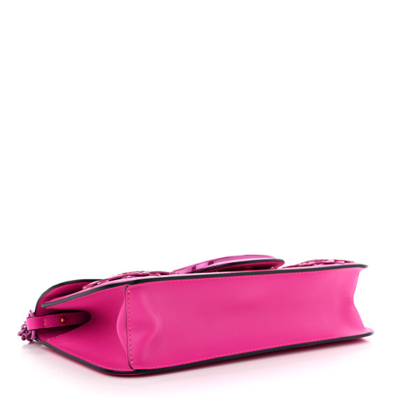 VALENTINO GARAVANI Calfskin Floral Embellished Monochrome