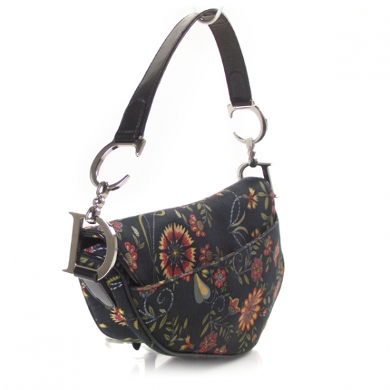CHRISTIAN DIOR Fabric Floral Saddle Bag 16605 | FASHIONPHILE
