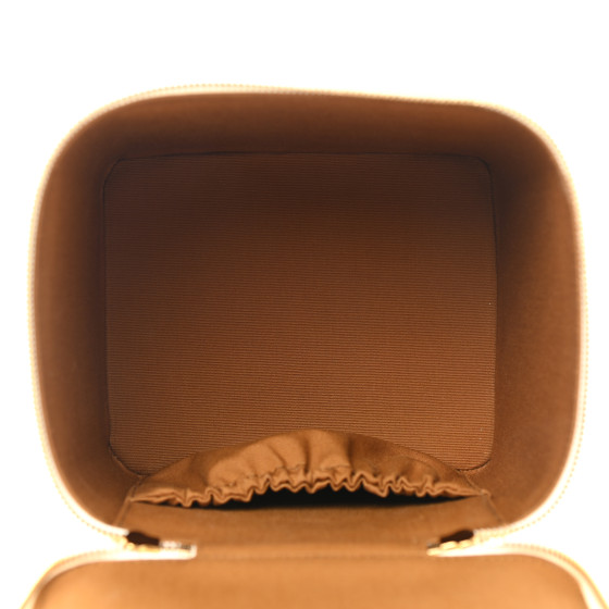 【CELINE】Vintage white macadam triomphe vanity★ブラウン Celine Macadam Triomphe 2way Vanity Bag
