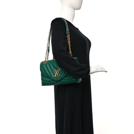 [SALE]ヴィトン Vuitton ノワール Vert Noto LOUIS VUITTON Calfskin New Wave Chain Bag MM NM Emerald